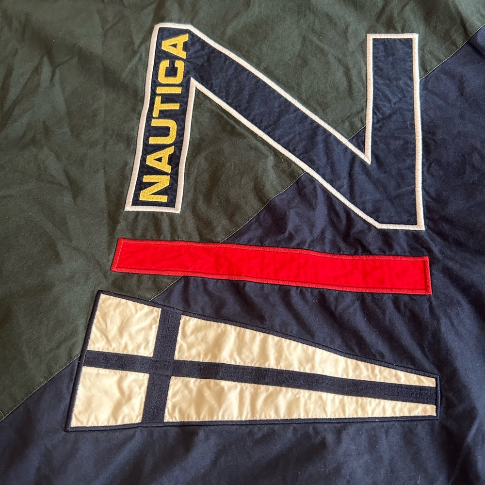 Vintage Nautica Men’s Medium-weight Reversible Rain Jacket with hooded collar - Picture 6 of 16